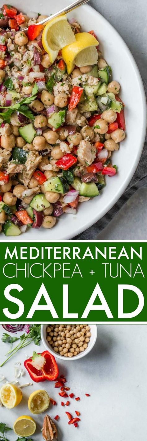 Chickpea Tuna Salad, Chickpea Tuna, Mediterranean Chickpea, Food Plan, Paleo Lunch, Healthy Snacks Easy, Chickpea Salad, Tuna Salad, Healthy Meal Plans