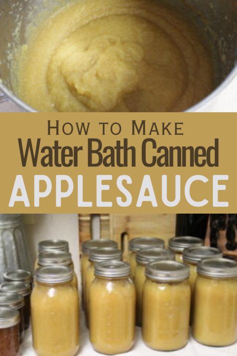 Using simple ingredients, with no sugar added, this easy home canned applesauce recipe is the perfect beginner canning project. You will only need a water bath canner, apples, a little water, lemon juice, and some cinnamon (optional) to create the most delicious applesauce to add to your pantry shelf. Homemade Apple Sauce Canning, How To Water Bath Can Applesauce, How Long To Water Bath Applesauce, Canning Applesauce No Sugar, Canning Apple Sauce Water Bath, Waterless Cooking Recipes, Water Bath Applesauce, Apple Sauce Canning Recipes, Canning Applesauce Water Bath