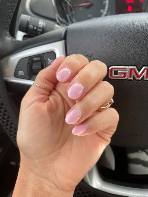 Basic Short Pink Nails, Nail Idea For Short Natural Nails, Skin Tone Nails Designs, Simple Non Acrylic Nails, Light Pink Sns Nails Short, Soft Blush Nails, Short Round Sns Nails, Simple Shirt Nails, Gel X Nails Natural