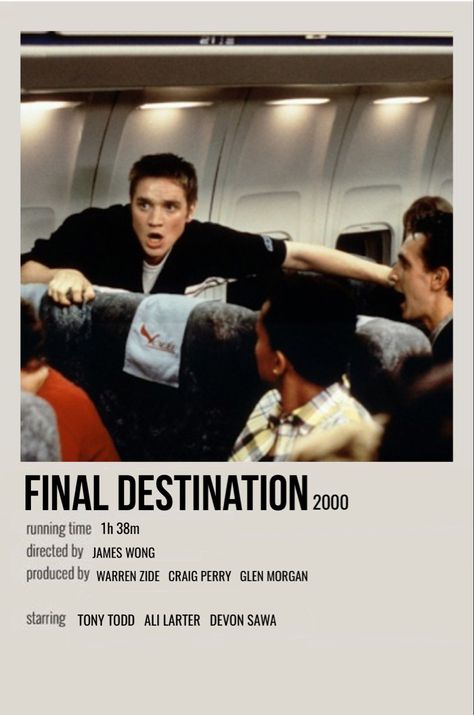 The Final Destination Poster, Final Destination Minimalist Poster, Minimalist Movie Posters Horror, Polaroid Movie Poster Horror, Final Destination Poster, Final Destination Aesthetic, Horror Movies Poster, Halloween Marathon, Destination Poster