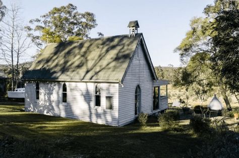 920s style meets updated modern amentites in this little Colorado church. It's also located in the midst of the historic town of Louvier, which is registered on the National Register of Historic Places.  7. Australian Escape Wales Holiday, Church Conversions, Australia House, River Cottage, Old Church, Condo Rental, Holiday Rental, New South Wales, Country Style