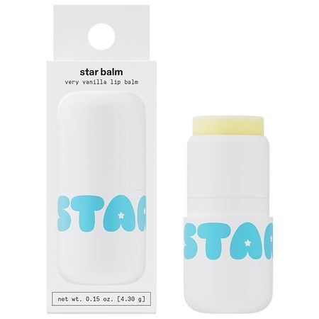 Star Balm is an ultra-cushiony, ultra-cute lip balm in four fun flavors. A little taste of Very Vanilla: sweet, soft, and dreamy. Star Balm delivers long-lasting hydration with the help of shea butter, cocoa butter, and coconut oil-a powerful combo that keeps lips soft, smooth, and moisturized. Like a hug for your lips, these silky lip balms are here to help soothe chapped skin and minimize dryness. Explore the Star Balm collection and find your favorite flavors: Starfruit, Very Vanilla, and Scarface Lip Balm, Preppy Lip Products, Bubble Lip Balm, Star Face Lip Balm, Stalking Stuffers For Teenagers, Preppy Christmas List Ideas, Target Stocking Stuffers, Laneige Vanilla, Lip Balm Aesthetic