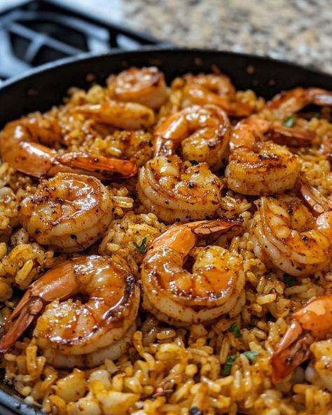 Salad Recipes | Cajun Shrimp and Rice Skillet | Facebook Cajun Shrimp Scampi Rice, Spicy Shrimp And Rice Recipes, Cajun Shrimp Fried Rice Recipe, Key West Chicken And Shrimp, Cajun Rice Recipes, Rice And Shrimp Recipes, Shrimp Recipes With Rice, Shrimp Fajitas Skillet, Spam Dishes