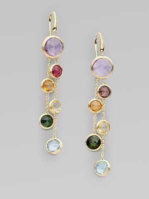 Pinterest Earrings, Marco Bicego, Jewellery Sketches, Yellow Gold Earrings, Tiffany Jewelry, Semi Precious Stone, Yellow Gold Earring, Diy Schmuck, Multi Stone