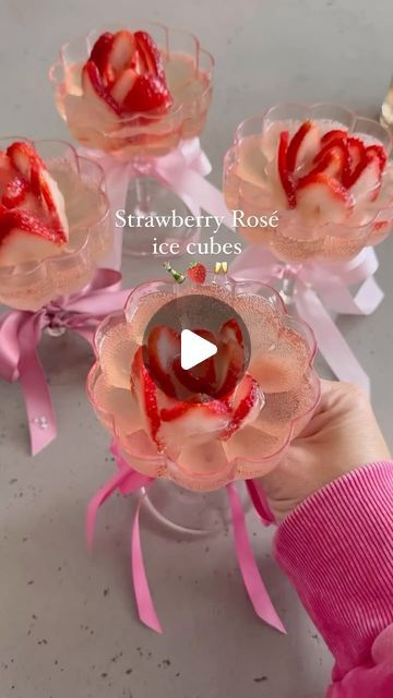 SB Home by Shirley on Instagram: "🍓✨ Elevate your summer drinks with a touch of elegance! Introducing Strawberry Rose Ice Cubes - the ultimate way to add a splash of color and flavor to your beverages. Here’s a quick and delightful DIY to impress your guests:🥂

#StrawberryRoseIceCubes #SummerDrinks #DIYDrinkIdeas #RefreshingSummer #InstaFood

@aurelie.erikson" Rose Ice Cubes, Aurelie Erikson, Strawberry Rose, Strawberry Roses, Diy Drinks, Summer Refreshments, Ice Cubes, Summer Drinks, Ice Cube