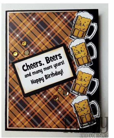 Stampin Up Beer Birthday Cards, Beer Birthday Cards Handmade, Beer Cards Handmade, Stampin Up Birthday Cards For Guys, Masculine Cards Handmade, Beer Birthday Cards, Beer Card, Birthday Men, Cards Masculine