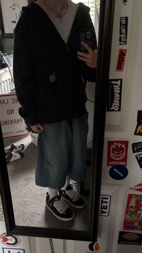 Baggy Fits Aesthetic Men, Losercore Outfits Men, Skater Fashion Aesthetic, Skaterboy Aesthetic Outfits, Male Manipulator Outfits, Loser Core Outfits, Skater Outfit Men, Selfie Ideas Men, Baggy Style Men