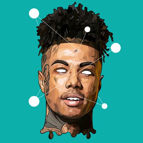 Blueface Illustration Blue Face Wallpaper, Rapper Wallpaper Iphone, Dope Cartoons, Face Wallpaper, Rapper Art, Rap Wallpaper, Blue Wallpaper Iphone, Baby Wallpaper, Blue Face