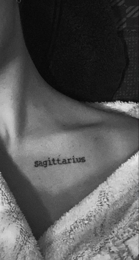 Sag Tattoo Ideas, Sagittarius Neck Tattoo, Sagittarius Tattoo Black Women, Small Tattoos Sagittarius, Sag Tattoos For Women, Petite Tattoos With Meaning, Tattoos For Sagittarius Women, Saggitarius Tattoo Small, Sag Tattoo Sagittarius