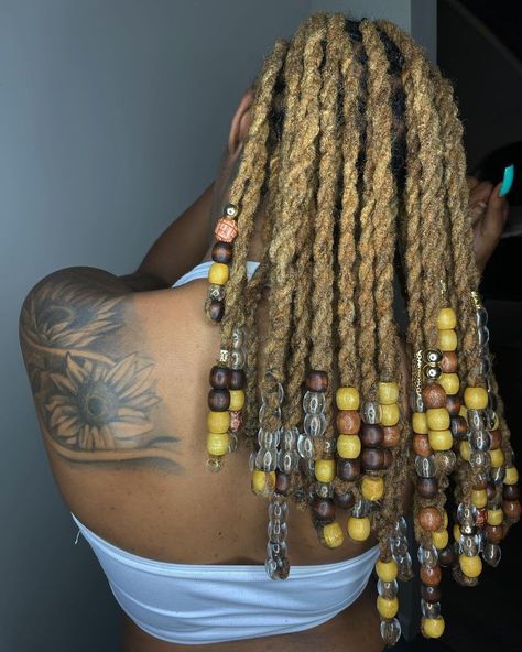 Random Part Locs, Locs With Pearls, Loc Sprinkles, Hair Inches, Locs Styles, Loc Hairstyles, Beautiful Dreadlocks, Short Locs Hairstyles, Dreadlock Styles