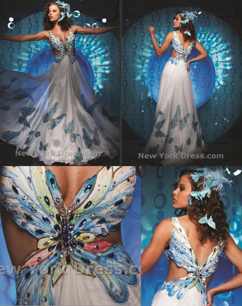 Painted Prom Dress, Butterfly Dress Design Sketch, Butterfly Inspired Fashion Design, Butterfly Dress Sketch, Butterfly Themed Dress, Butterfly Dress Prom, Butterfly Dress Gowns, Butterfly Theme Dress, Butterfly Dress Drawing