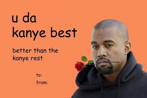 Kanye West Valentine Card, Drake Cards Birthdays, Kanye Valentine Cards, Eminem Valentine Card, Cringey Valentines Cards, Rapper Valentines Day Cards, Drake Valentines Day Cards, Custom Valentines Cards, Tyler The Creator Valentine Card