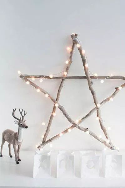 Boho Christmas Decor Inspiration - Weihnachtsstern aus Holz selber machen Anleitung DIY Scandinavian Christmas Diy, Joululahjat Diy, Natal Natural, Jul Diy, Boho Christmas Decor, Diy Star, Diy Jul, Scandinavian Christmas Decorations, Scandi Christmas