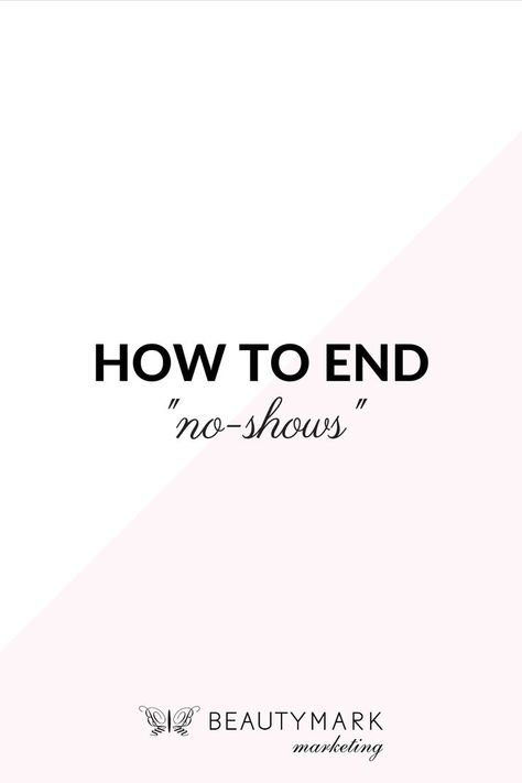 Are no-shows affecting your bottom line? Want to end no-shows? As a new business, you have the ability to kick things off with a clear and simple policy, for an established business implementing a new policy to current/existing clients can take some time getting adjusted to. Here are a few professional and subtle ways to communicate your No-Show policy... Beauty Boss, Ways To Communicate, Marketing Business, New Business, Blog Marketing, Beauty Business, Marketing Design, Business Development, Beauty Industry