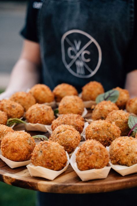 Mediterranean Canapes, Autumn Canapes, Italian Wedding Catering, Italian Canapes, Pumpkin Arancini, Canapes Wedding, Italian Wedding Food, Mushroom Arancini, Vegetarian Catering