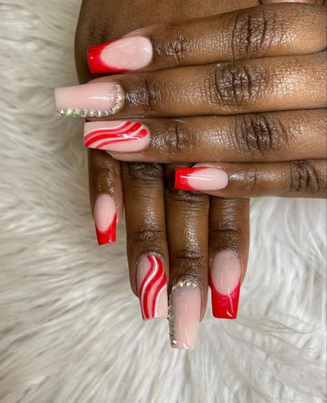 Candy Red Nails, Nails Acrylic Inspiration, Valentine Day Nails Acrylic, Valentines Day Nails Ideas, Acrylic Inspiration, Fall Aesthetics, 2023 Nails, Nails Trend, Valentines Day Nails