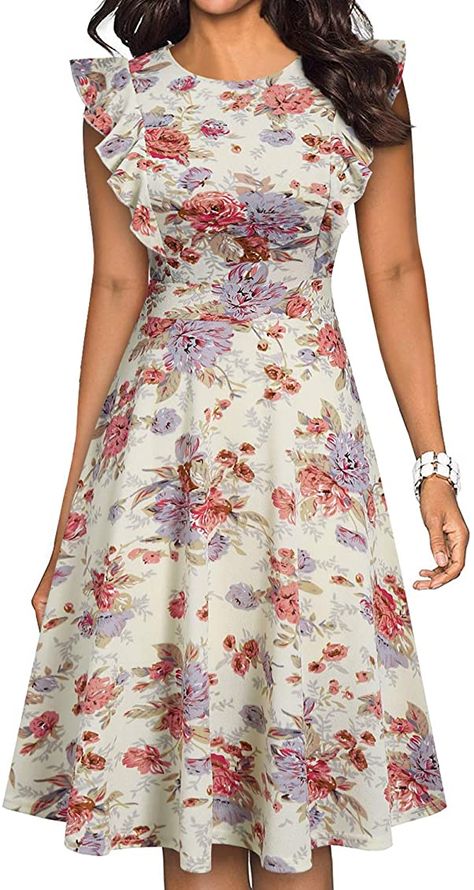 Long Frocks For Women, Casual Cocktail Party, Floral Frocks, Wedding Guest Outfit Summer Casual, Frock For Women, Tropical Prints, Cocktail Party Dresses, Cocktail Dress Vintage, Vacation Vibes