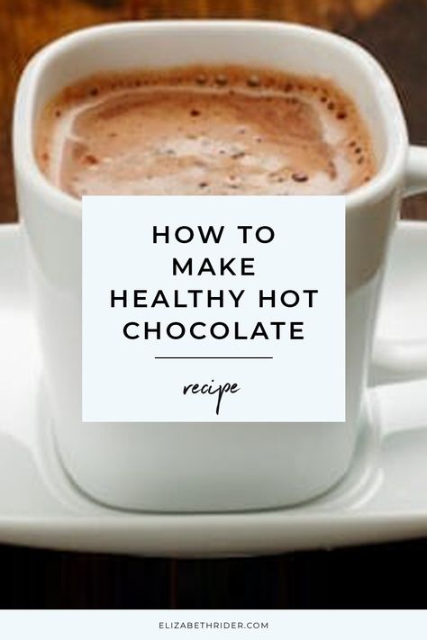 Healthy Hot Chocolate Recipe, Healthy Hot Chocolate, Hot Chocolate Recipe, Healthy Drink, Chocolate Recipe, Winter Drinks, Hot Chocolate Recipes, Chocolate Drinks, Idee Pasto Sano