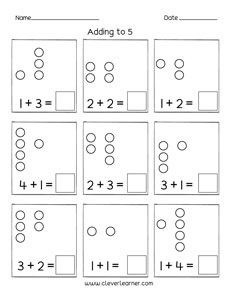 Pre K Addition Worksheet, Addition For Preschoolers, Preschool Addition Worksheets, Picture Addition Worksheets, Addition With Pictures, Basic Addition Worksheets, Preschool Addition, Kindergarten Math Addition, Montessori Math Activities