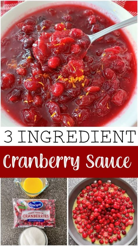 Looking to add a burst of flavor to your spread this holiday season? Look no further than this easy and delicious recipe for fresh cranberry sauce with orange juice. With just three simple ingredients, you can create a tangy and vibrant sauce that will elevate any dish. Whether you're serving it with turkey or spreading it on toast, this homemade cranberry sauce is sure to impress. Cranberry Sauce Orange Juice, Cranberry Sauce Recipe Easy, Cranberry Sauce With Orange Juice, Ocean Spray Cranberry Sauce, Cranberry Sauce With Orange, Orange Cranberry Sauce, Fresh Cranberry Recipes, Orange Juice Recipes, Fresh Cranberry Sauce