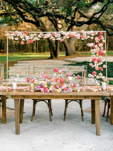 Terrain Over The Table Rod, Table Top Party Decor, Diy Hanging Flowers Over Table, Overhead Table Decor, Metal Decorative Over The Table Rod, Flower Arch Over Table, Over Table Arch, Flowers Hanging Over Table, Overhead Floral Installation