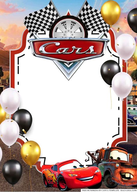 FREE Editable Disney Cars Birthday Invitations Cars Invitation Template Free Printable, Car Birthday Invitations Free, Cars Invitation, Cars Birthday Invitations, Disney Cars Birthday, Disney Birthday Party, Cars Theme Birthday Party, Race Car Birthday, Disney Invitations