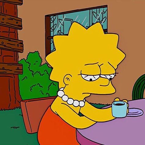 Lisa Simpsons Aesthetic, Madison + Core + Aesthetic, Spongebob Funny Pictures, Spongebob Funny, Putao, The Simpson, Cartoon Profile Pictures, Cartoon Faces, Cartoon Memes