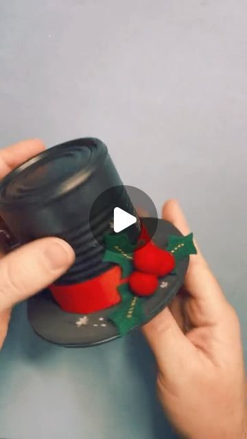 Timm Sevitz on Instagram: "How to make an easy Frosty the Snowman hat out of craft foam, paint and a tin can. This fun craft is a great winter activity for kids. #frostythesnowman #snowman #wintercrafts #kidscrafts #christmascrafts" Snowman Hat From Tin Can, Frosty The Snowman Activities For Kids, Tin Can Snowman Hat, Snowman Hats Made From Coffee Cans, Snowman Eyes How To Paint, Snow Men Ideas, Snowman Faces Patterns, How To Make A Snowman Hat, How To Make A Snowman