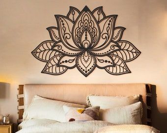 Metal Wall Art Bedroom, Stainless Steel Wall Art, Lotus Flower Wall Art, Above Bed Wall Decor, Metal Bird Wall Art, Bed Wall Decor, Outdoor Metal Wall Art, Gold Wall Decor, Living Wall Decor