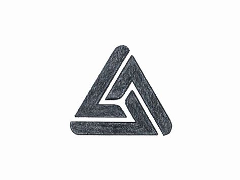 Triangle Logo Ideas, Logo Background Design, Triangle Logo Design, Penrose Triangle, Recycle Logo, Design Triangle, Logo Sketches, Logo Process, Text Logo Design