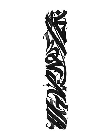 Graffiti Style Art Tattoo, Graffiti Lettering Tattoo, Graffiti Style Tattoo, Dark Calligraphy Tattoo, Calligraffiti Tattoo, Tattoo Graffiti Style, Tattoos Calligraphy, Dark Lettering Tattoo, Graffiti Calligraphy