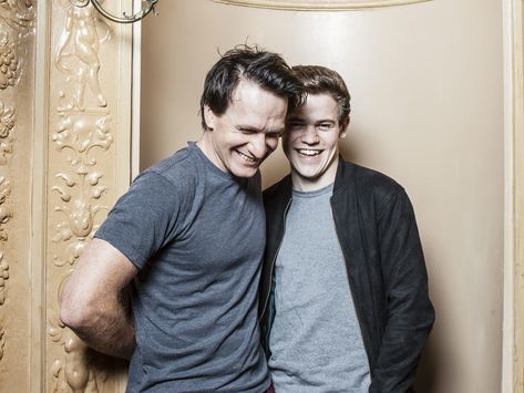 Interview with 'Harry Potter and the Cursed Child' cast members Jamie Parker and Sam Clemmett, who play Harry and Albus Potter in the west end play. Sam Clemmett, Jamie Parker, Albus Potter, Anthony Boyle, Albus Severus Potter, Albus Severus, Harry Potter Next Generation, Fred And George Weasley, George Weasley