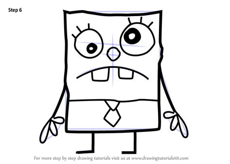 Learn How to Draw DoodleBob from SpongeBob SquarePants (SpongeBob SquarePants) Step by Step : Drawing Tutorials Easy Drawings Of Spongebob, Cartoon Characters To Draw Easy, Spongebob Simple Drawing, Sponch Bob Drawing, Spongebob Sketches Easy, Spung Bob Drawing, Easy Cartoon Drawings Spongebob, Spongebob Doodles Easy, Spongebob Doodle Art