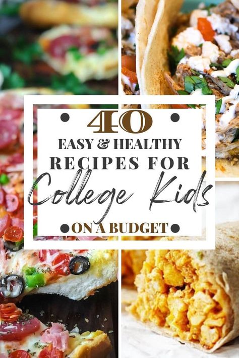 A collection of easy and healthy recipes for college students. Budget friendly, delicious and simple. Recipes on via @thefreshcooky | #recipes #collegestudent #budgetfriendly #roundup #easyrecipes #backtoschool #college #student Healthy Recipes For College Students, College Dinners, Healthy College Meals, Easy Recipes For College Students, Recipes For College Students, College Cooking, Healthy College, Easy College Meals, Easy And Healthy Recipes