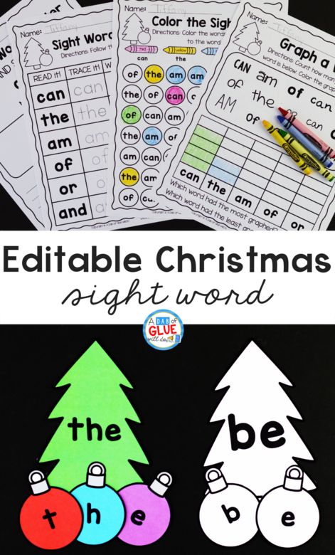 This Christmas Editable Sight Word Activity helps our little learners to review their sight words in an enjoyable hands-on way! Christmas Sight Word Activities, December Homeschool, Christmas Fine Motor, Christmas Literacy Centers, Sight Word Activity, Christmas Literacy, December Kindergarten, Thumbprint Art, Perfect Classroom