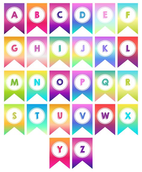 Large Square Printable Banner Letters Rainbow Letters Free Printable, Alphabet Banner Free Printable Letter Templates, Free Printable Banner Template, Alphabet Banner Free Printable, Free Alphabet Printables Letters, Free Printable Letter Templates, Printable Bubble Letters, Letter Printables, Welcome Back Banner