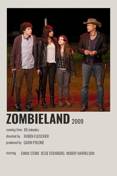 Zombieland Movie, Movie Poster Polaroid, Movie Minimalist, Album Prints, Poster Polaroid, Polaroid Movie Poster, Movie Lists, Film Polaroid, Movie Board