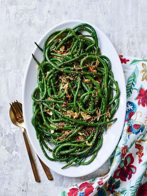 Wok-Seared Long Beans with Garlic for Lunar New Year Long Bean Recipes, Snake Beans Recipes, Purple Long Beans Recipe, Asian Beans Recipe, Chinese Long Beans Recipe, Yard Long Beans Recipe, Long Beans Recipe, Snake Beans, Chinese Long Beans