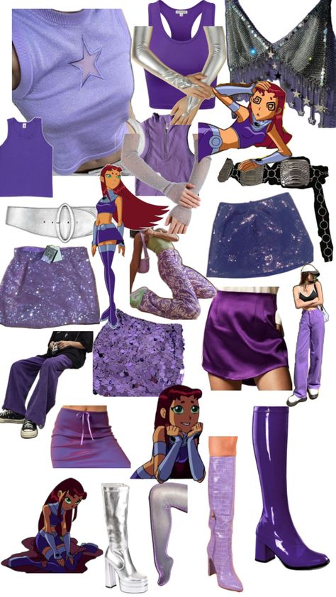 Star Fire Cosplay, Starfire Costume, Fire Costume, Star Fire, Costume Inspo, Halloween Cosplay, Teen Titans, Halloween Outfits, Halloween Costume