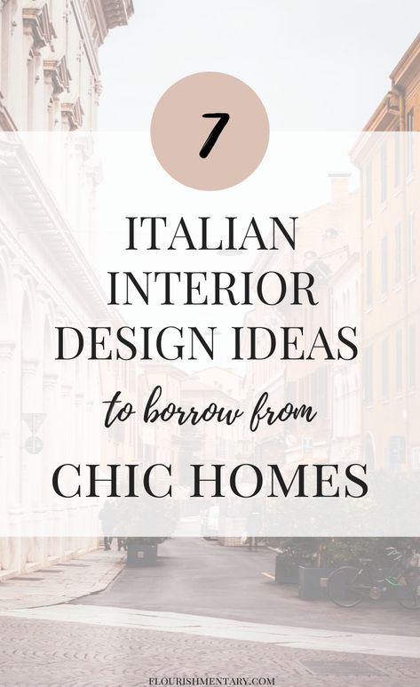 Italy has always been the world leader in fashion, so of course Italian interior design is no different! I think the perfect blend of Italian design styles mixes old and new, and today I’m sharing 7 ways to use Italian interior design trends. These are some of my favorite ideas I’ve spotted in Italy over the years, and they’ve always made me feel right at home! Try a few of these ideas out to echo an Italian design style, no matter where you live! Italian Style Home, Feminine Room, Italian Home Decor, Italian Living, Italian Interior Design, Modern Rustic Homes, Italian Interior, Rustic Italian, Italian Decor