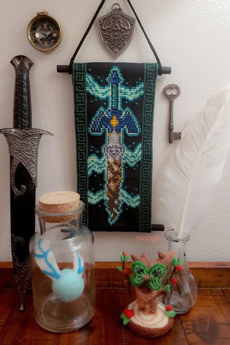 Diy Zelda Crafts, Legends Of Zelda, Zelda Totk, Crochet Unicorn Pattern, Wall Scroll, Crochet Design Pattern, Crochet Unicorn, Unicorn Pattern, Crochet Tapestry