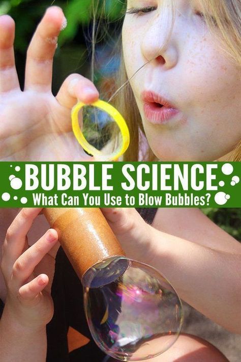 Looking for a fun science experiment for the kids? What could be more fun than bubbles! Check this out - Bubble Science : What Can We Find to Use As A Bubble Blower Bubble Experiment, Bubble Science, Vetenskapliga Experiment, Spring Science, Pre-k Science, Bubble Activities, Science Camp, Summer Science, Bubble Fun