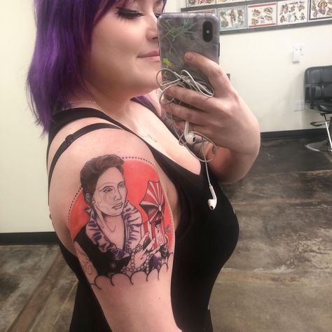 The Conjuring Tattoo, Conjuring Tattoo, Horror Movie Tattoos, Lorraine Warren, Trending Tattoos, Prison Tattoos, Movie Tattoo, Movie Tattoos, Vera Farmiga