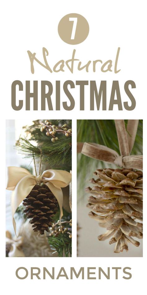 Homemade Christmas Tree Decorations, Natural Christmas Ornaments, Pine Cone Ornaments, Natal Natural, Cone Ornaments, Natural Christmas Tree, Homemade Christmas Tree, Homemade Christmas Ornaments, Eco Christmas