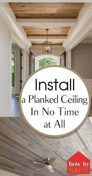 Planked Ceiling, Ceiling Remodel, Wood Plank Ceiling, Easy Home Improvement Projects, Interior Ceiling, Plank Ceiling, Easy Home Improvement, Balkon Design, Tables Kitchen