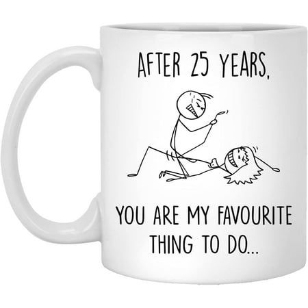 25 Year Anniversary Mug For Him And Her, 25Th Wedding Anniversary Mug For Husband And Wife, 25Th Year Dating Anniversary Cup, You're My Favorite Thing To Do Mug 11oz Color: White. 23rd Wedding Anniversary, 17th Wedding Anniversary, 24th Wedding Anniversary, 18th Wedding Anniversary, 19th Wedding Anniversary, 16th Wedding Anniversary, 4 Year Anniversary, 30 Year Anniversary, Date Night Gifts