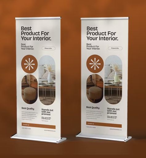 Brownisser Roll Up Banner Template AI, EPS, PSD Standee Banner Design, Email Banner Design Inspiration, Banner Stand Design Ideas, Vertical Banner Design Creative, Pop Up Banner Design Ideas, Roll Up Banner Design Ideas, Stand Up Banner Design, Retractable Banner Design Ideas, Graphic Designer Banner