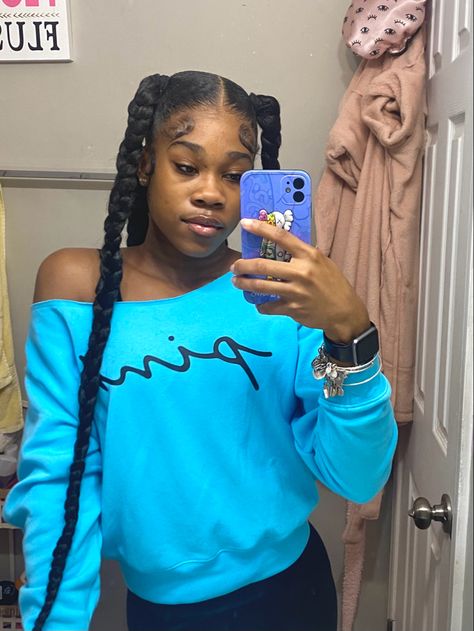 Jayda Wayda Braids With 2 On Each, Jayda Wayda Braids 5 Braids, Jadya Wayda Braids, Jada Wayda Braids, Wayda Braids, Jayda Wayda Braids, Large Braids, 5 Braid, Jayda Wayda