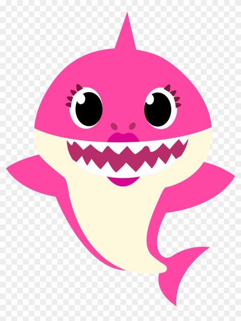 Baby Shark Clipart, Shark Png, Shark Clipart, Mommy Shark, Clipart Baby, Baby Shark, Pink, White