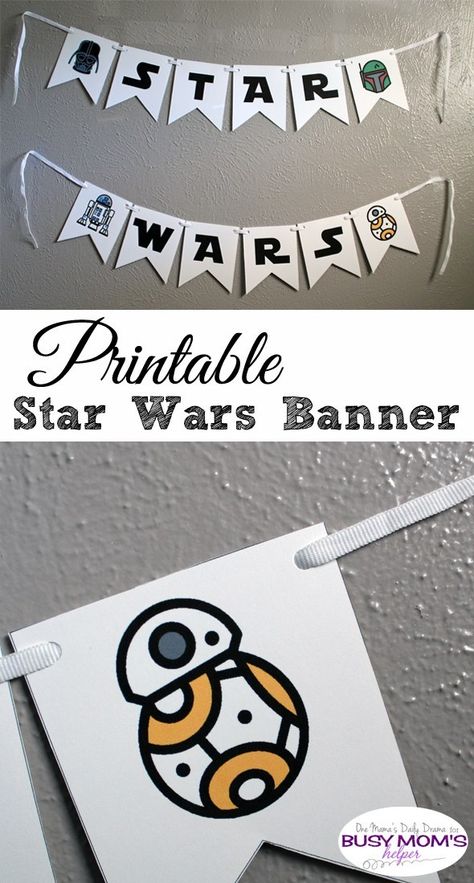 Star Wars Banner, Decoracion Star Wars, Star Wars Classroom, Star Wars Baby Shower, Star Wars Crafts, Star Wars Bb8, Printable Star, Star Wars Diy, Star Wars Birthday Party